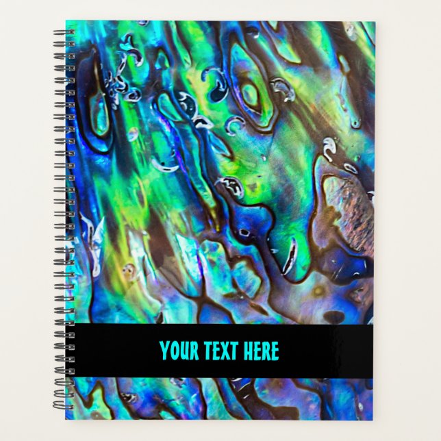 Agenda Patrón de concha de Paua Abalone de Nueva Zelanda  (Anverso)