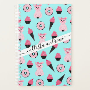 Agenda Patrón de cono de crema de helado de donut de ment