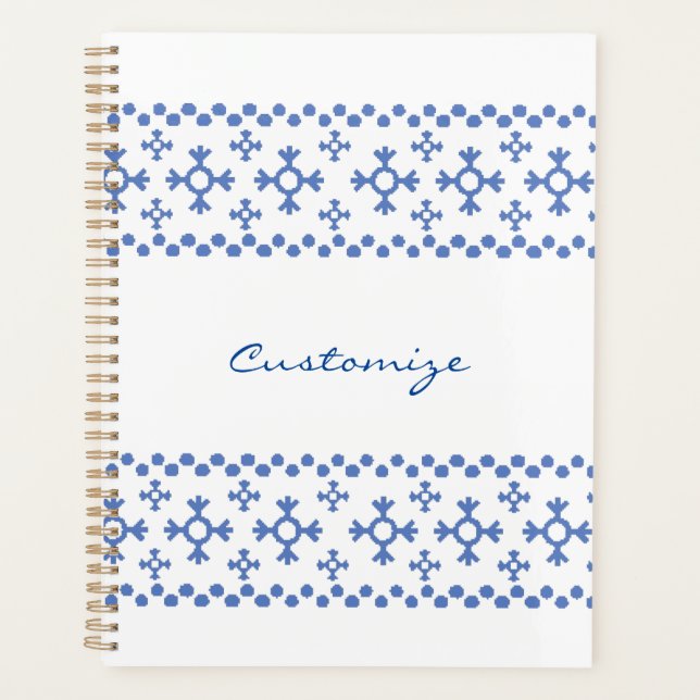 Agenda Patrón de copos de nieve azules, Thunder_Cove (Anverso)