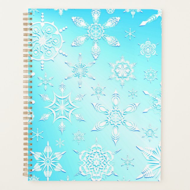 Agenda Patrón de copos de nieve de cristal (Anverso)