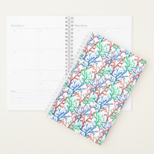 Agenda Patrón de coral de color agua