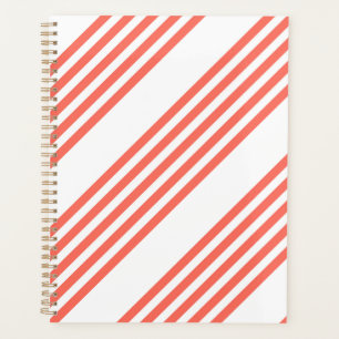 Agenda Patrón de coral vivo y cinco rayas blancas