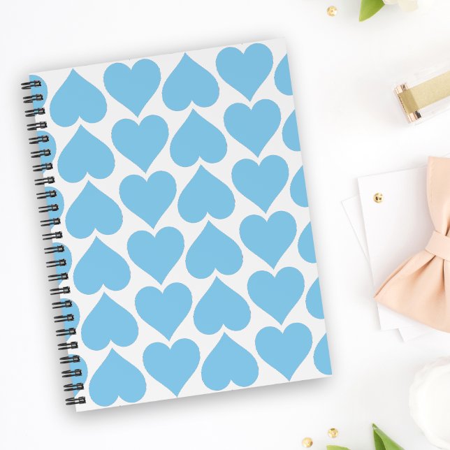 Agenda Patrón de corazón azul, romántico, amor (Subido por el creador)