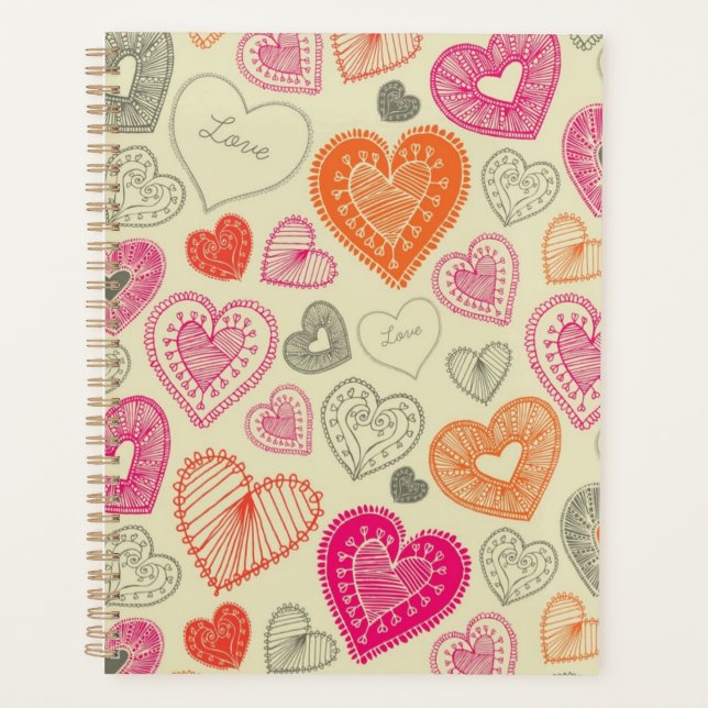 Agenda Patrón de corazones (Anverso)