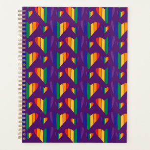 Agenda Patrón de corazones arco iris