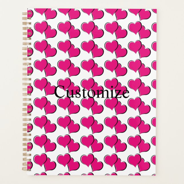 Agenda patrón de corazones emparejados (Anverso)