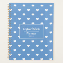 Patrón de corazones modernos azul personalizado