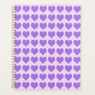Agenda Patrón de corazones morados