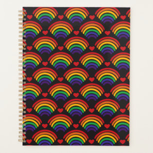Agenda Patrón de Corazones y Arcoiris