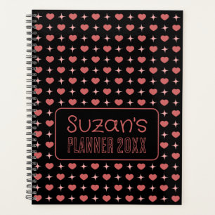 Agenda Patrón De Corazones Y Espuelas Personalizado