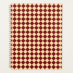 Agenda Patrón de diamante del verificador rojo amarillo