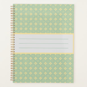 Agenda Patrón de diamantes Verde azulado
