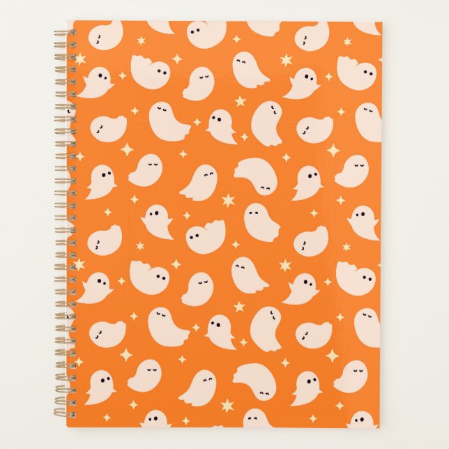 Agenda Patrón de dibujo del fantasma del naranja (Anverso)