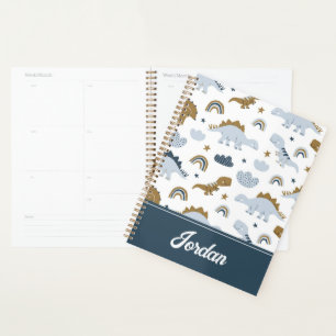 Agenda Patrón de dinosaurio arco iris