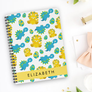 Agenda Patrón De Dinosaurios, Dinosaurios Cutos, Tu Nombr