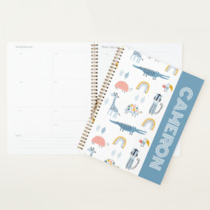 Agenda Patrón de diversión animal Doodle