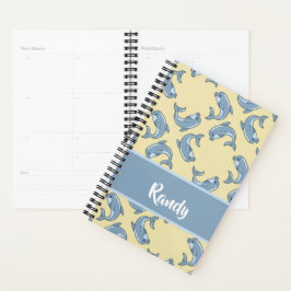 Agenda Patrón de dolpins azules