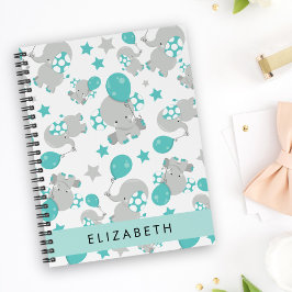 Agenda Patrón De Elefantes, Elefantes Cutos, Tu Nombre