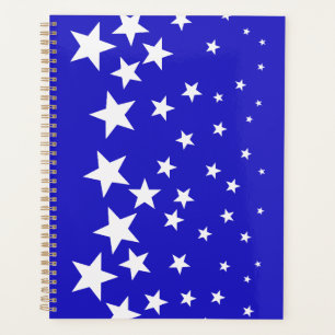 Agenda Patrón de estrella blanca sobre fondo azul