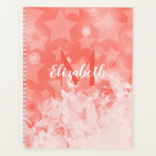 Agenda Patrón de estrellas corales rosas Moda moderna Nom