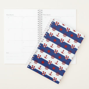 Agenda Patrón De Estrellas Y Rayas Náuticas