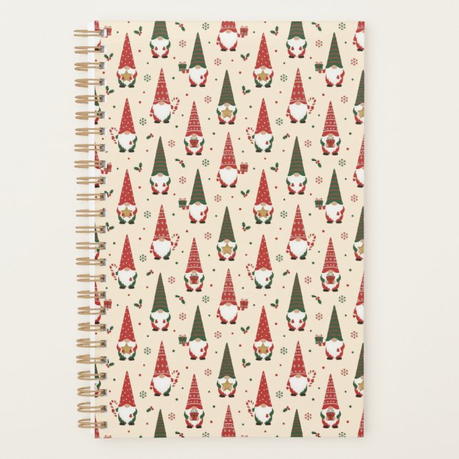 Agenda Patrón de fiesta de gnomos de Navidad (Anverso)