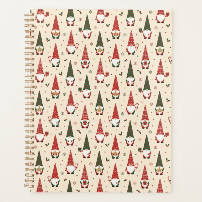 Agenda Patrón de fiesta de gnomos de Navidad (Anverso)