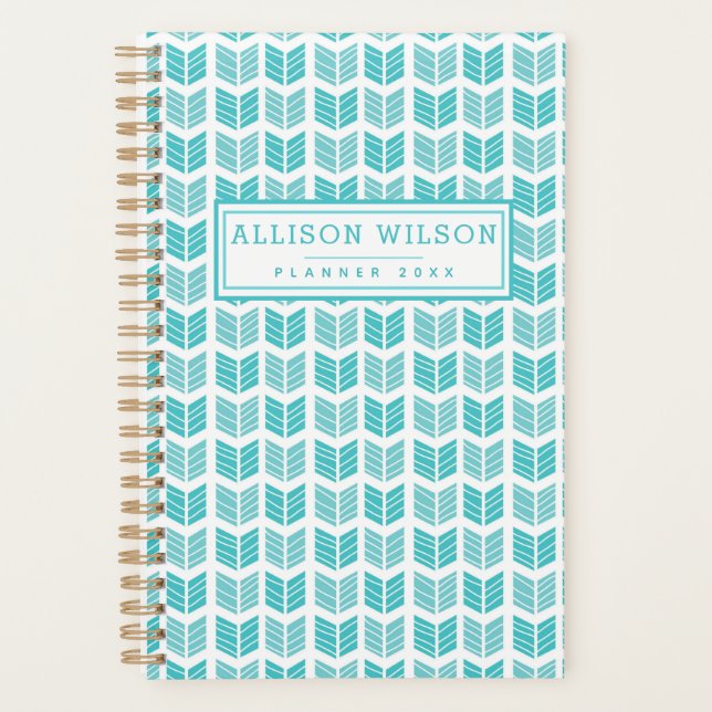 Agenda Patrón de flechas aztecas de etnia turquesa (Anverso)