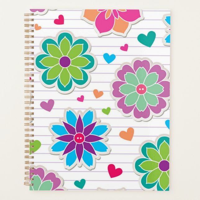 Agenda Patrón de flor (Anverso)