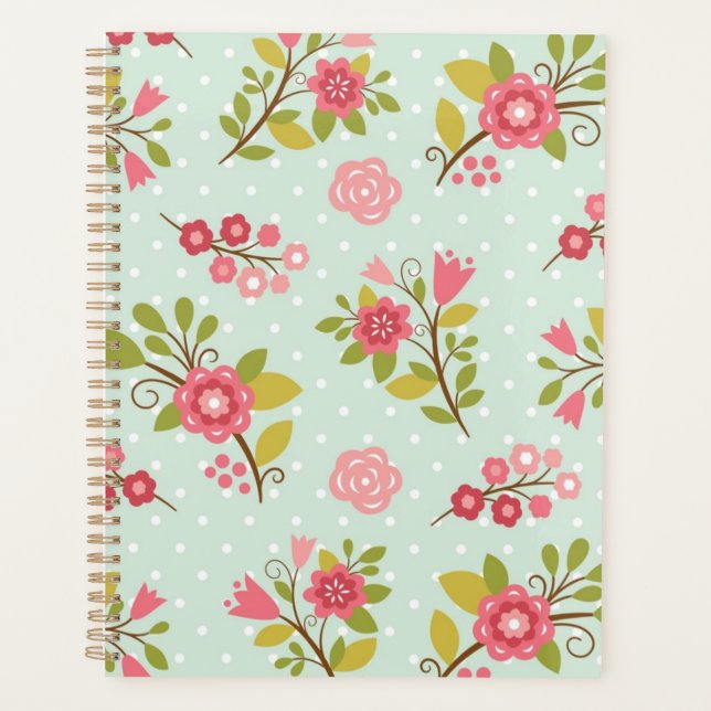 Agenda Patrón de flor (Anverso)