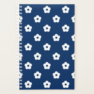 Agenda Patrón de Flor Blanca
