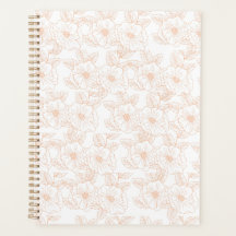 Patrón de flor de color de moda Minimalista Peach