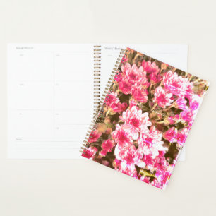 Agenda Patrón de Flor de Floral Rosa – Diseño Botánico Su