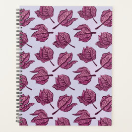 Agenda Patrón de flor Pink Physalis Pastel Botánico