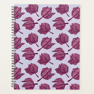 Agenda Patrón de flor Pink Physalis Pastel Botánico
