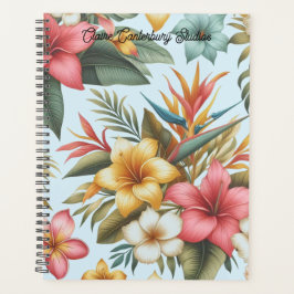 Agenda Patrón de Flor Tropical Botánica