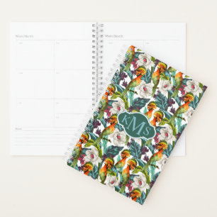Agenda Patrón De Flores Aves Y Exóticas   Monograma
