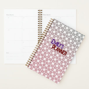Agenda Patrón de flores sin problemas Planner