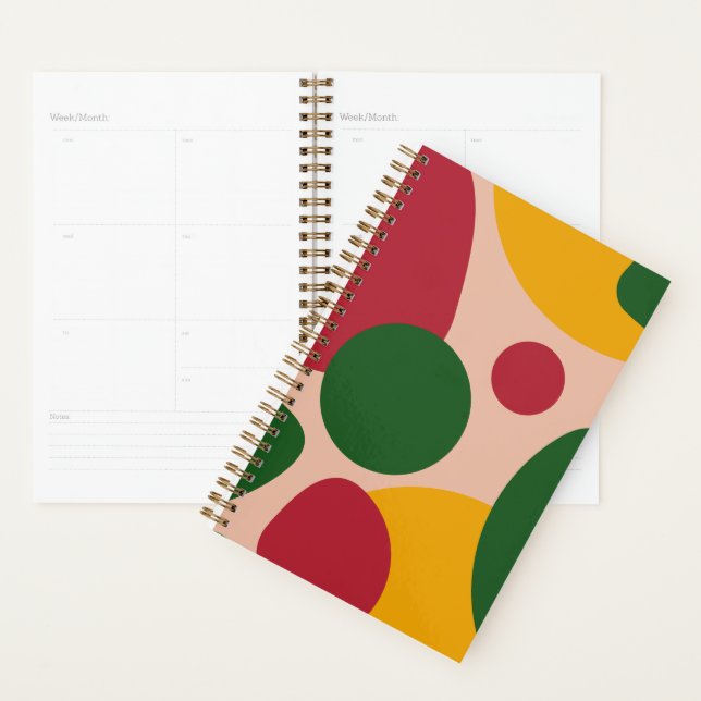 Agenda Patrón de formas abstractas retro atrevidas (Demostración)