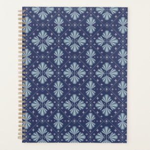 Agenda Patrón de formas geométricas azules