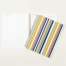 Agenda Patrón de franja vertical colorida moderna