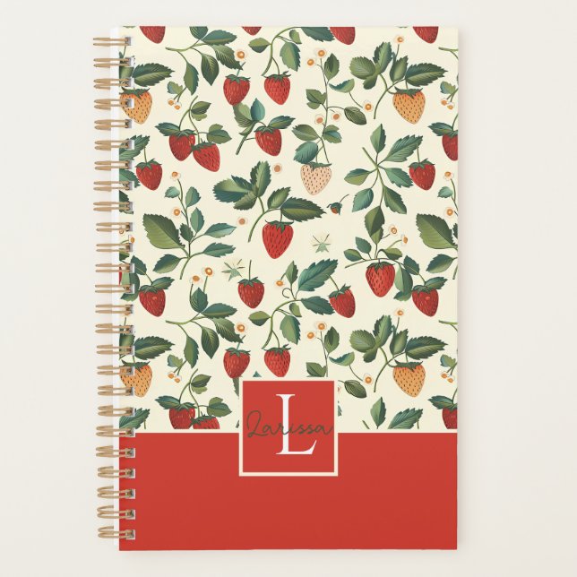 Agenda Patrón de fresa de Personalizado suave (Anverso)
