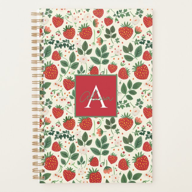 Agenda Patrón de fresa de Personalizado suave (Anverso)