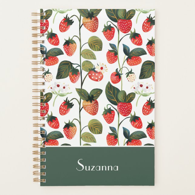 Agenda Patrón de fresa de Personalizado suave (Anverso)