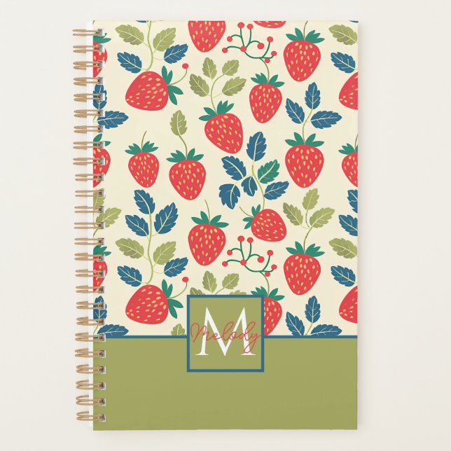 Agenda Patrón de fresa de Personalizado suave (Anverso)