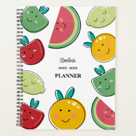 Agenda Patrón de fruta de verano suave diario y mensual
