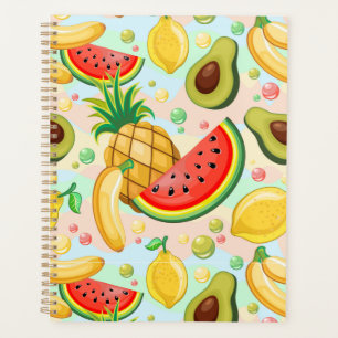 Agenda Patrón de frutas de verano fresco