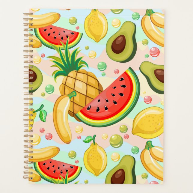 Agenda Patrón de frutas de verano fresco (Anverso)