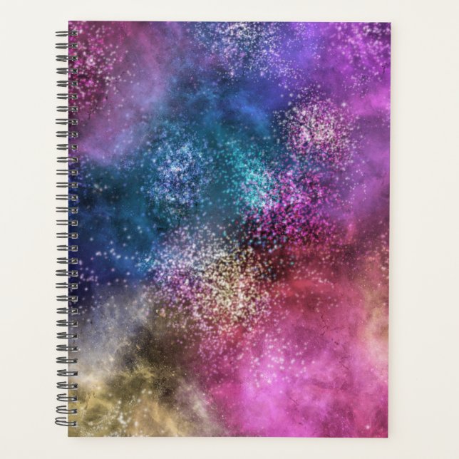 Agenda Patrón de galaxia colorido (Anverso)