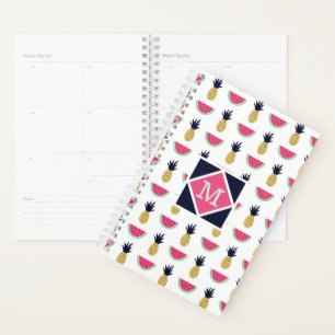 Agenda Patrón de garabato de piña y sandía